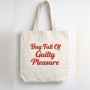 Bag Full Of Guilty Pleasure Custom Canvas Tote Bag